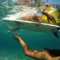 出身地レユニオン島でフリーサーフするアドリアン・トヨン