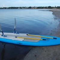 SUPにクロスカントリースキーの要素を加えた新商品「サップスキー」