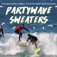 スポンジボードのサーフイベント「Partywave Sweater Invitational 2015」