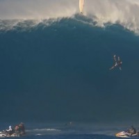 バンジーワイプアウトまで発生したマウイ島ジョーズ（ピアヒ）＠2016/1/27