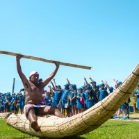 葦で作られた世界最古のトトラボードがペルー国外初デモンストレーション＠オーストラリア