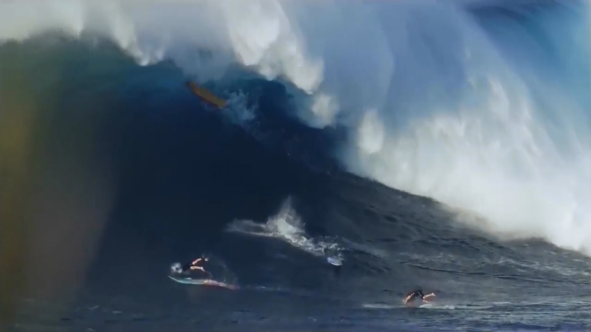 cleanup sets in big wave surfing