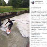 五十嵐カノアとレオがザルツブルク（オーストリア）でリバーサーフィン