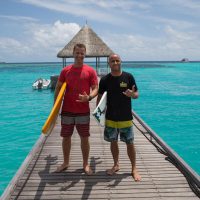 モルディブでジェイミー・オブライエンがボードトランスファーの極意を伝授