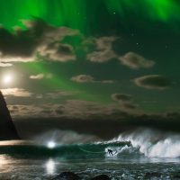 オーロラサーフィン撮影のためにミック・ファニングが訪れたロフォーテン諸島(ノルウェー)