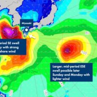 台風スウェルでコンディションに期待が!2019年ISAイベントの波予報