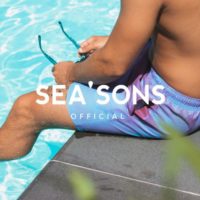 水に濡れると生地の色が変わる不思議なボードショーツ「SEA'SONS」