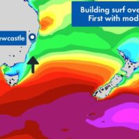 2021年ニューカッスルカップのイベント期間中盤の最新波予報
