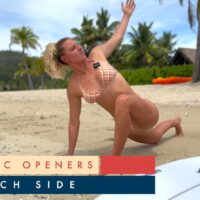 レイキー・ピーターソンが紹介するサーフィン前のウォームアップ動画