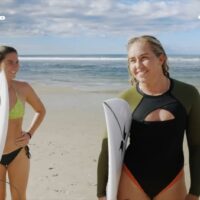 ウイメンズCTサーファーがバーレーヘッズへ!ウォームアップサーフィン動画