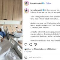 ウニの棘は想像以上に危険！テレサ・ボンヴァロトが合併症と手術をSNSで発表