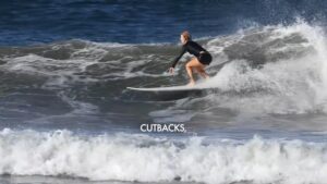 サーフィン上達のハウツー動画！敢えてボトムターンを忘れてハイラインを取る